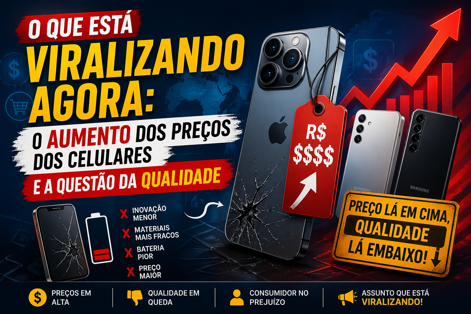 O Que Está Viralizando Agora: O Aumento dos Preços dos Celulares e a Questão da Qualidade
