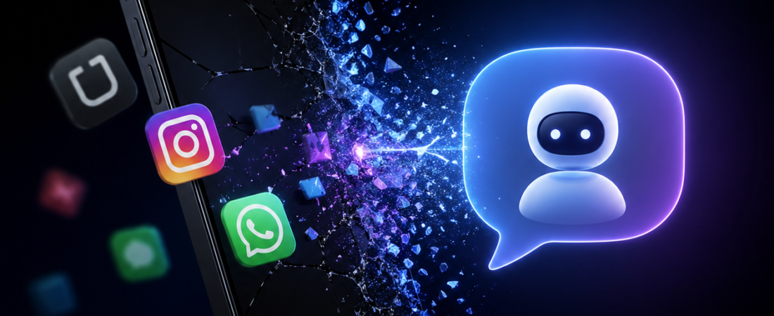 O Fim dos Apps? Como a IA Está Matando Aplicativos Tradicionais