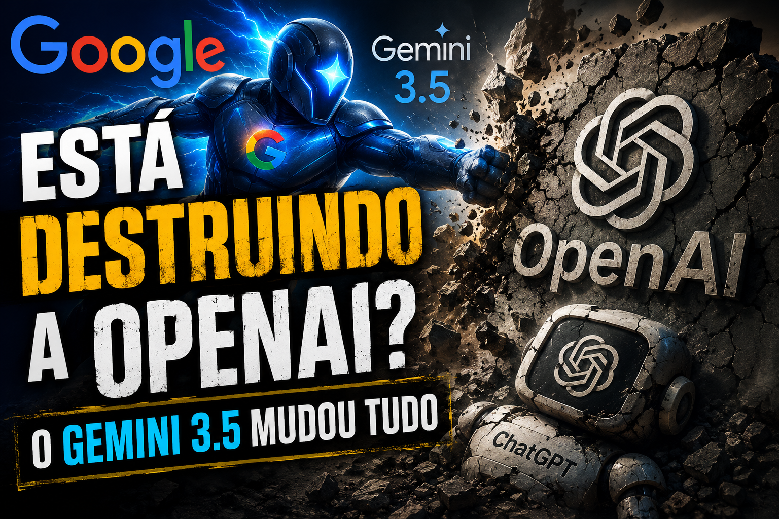 Google está destruindo a OpenAI? O Gemini 3.5 mudou tudo